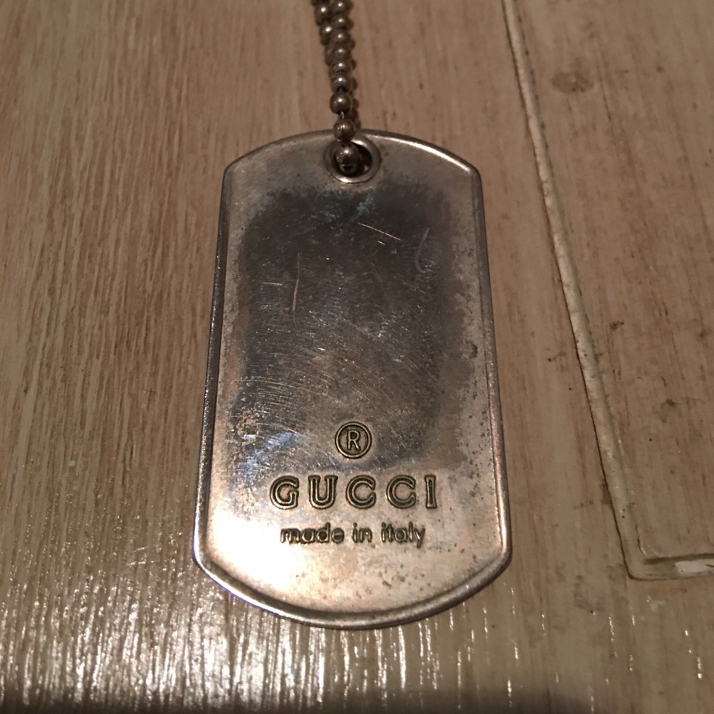 Rare & Original 100% Silver Gucci Dogtag